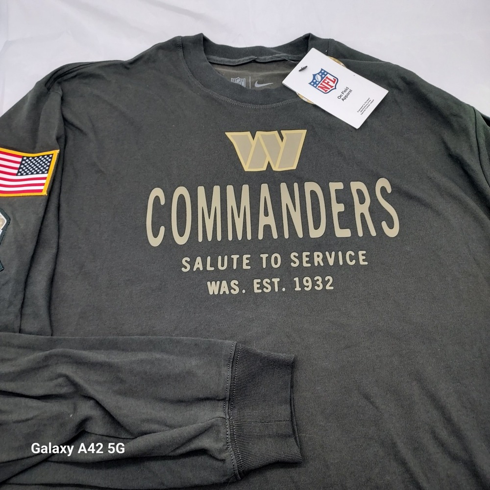 Nike Washington Commanders Salute to Service Long Sleeve Shirt Women LG Green